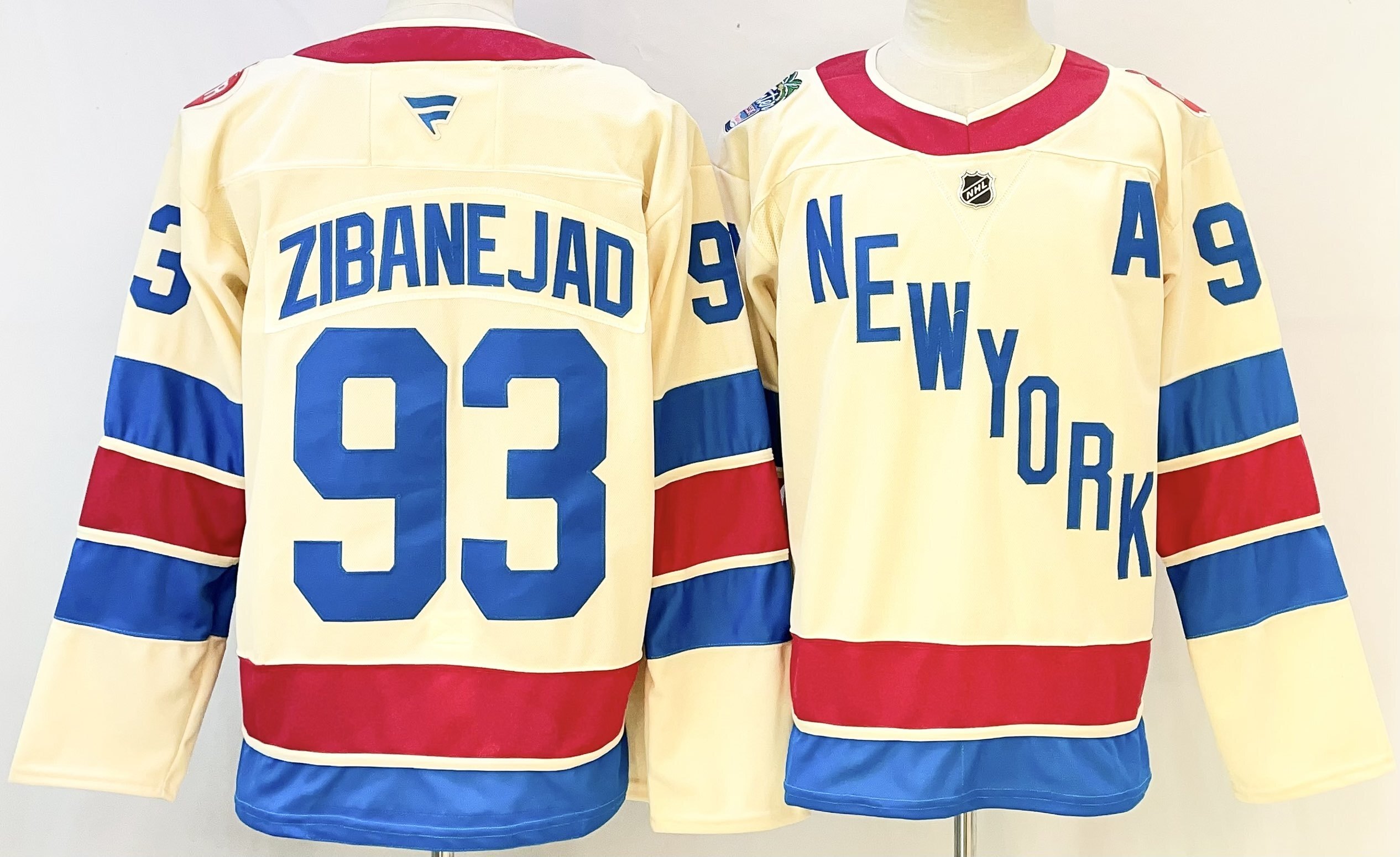 Men 2026 New York Rangers #93 Zibanejad Cream NHL Jersey style 01->new york rangers->NHL Jersey
